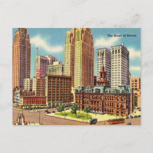 Carte Postale Le coeur de Détroit