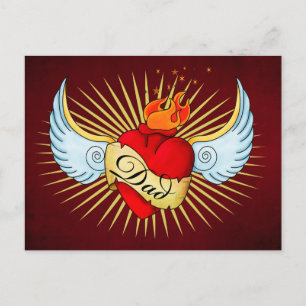 Carte Postale Le coeur de papa