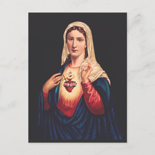 Carte Postale Le Coeur Immaculé de Marie (Devant)