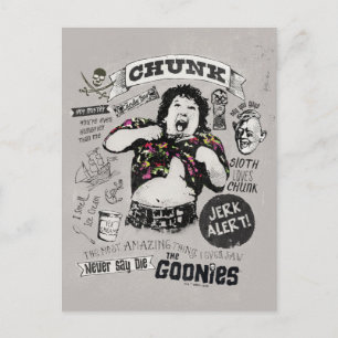 Carte Postale Le Collage Retro de Goonies Chunk