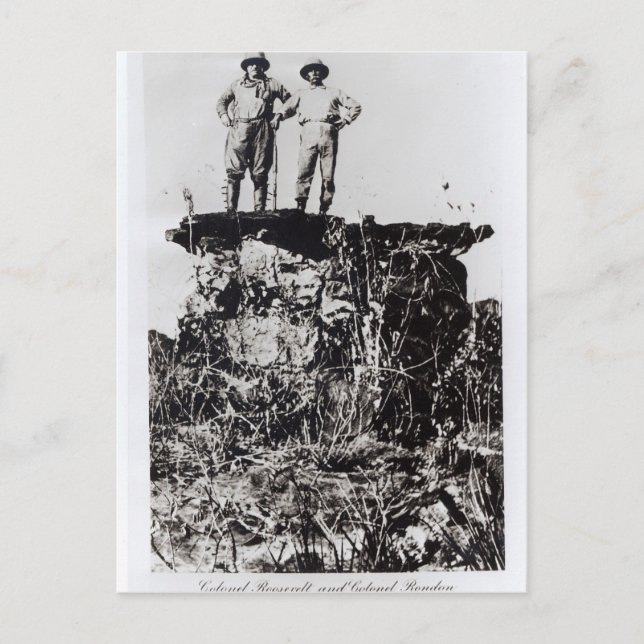 Carte Postale Le colonel Roosevelt et le colonel Rondon à Navait (Devant)