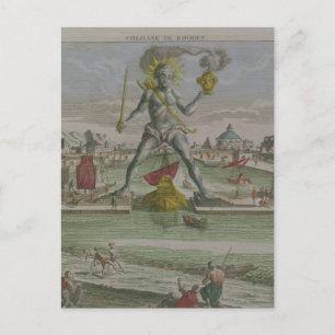 Carte Postale Le Colosse de Rhodes, détail de la statue