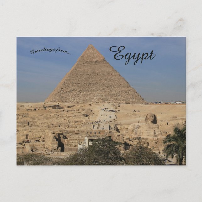 Carte Postale Le complexe des pyramides de Gizeh en Egypte (Devant)