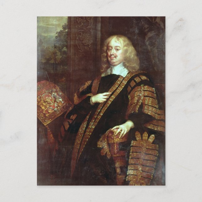 Carte Postale Le comte de Clarendon, Lord High Chancelier (Devant)