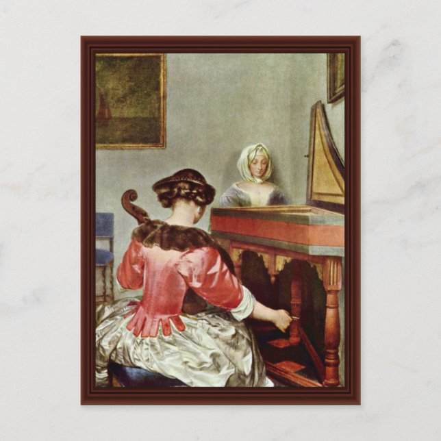 Carte Postale Le Concert De Borch D. J. Gerard Ter (Devant)