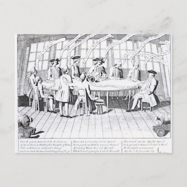Carte Postale Le Concile de Guerre en 1756 (Devant)