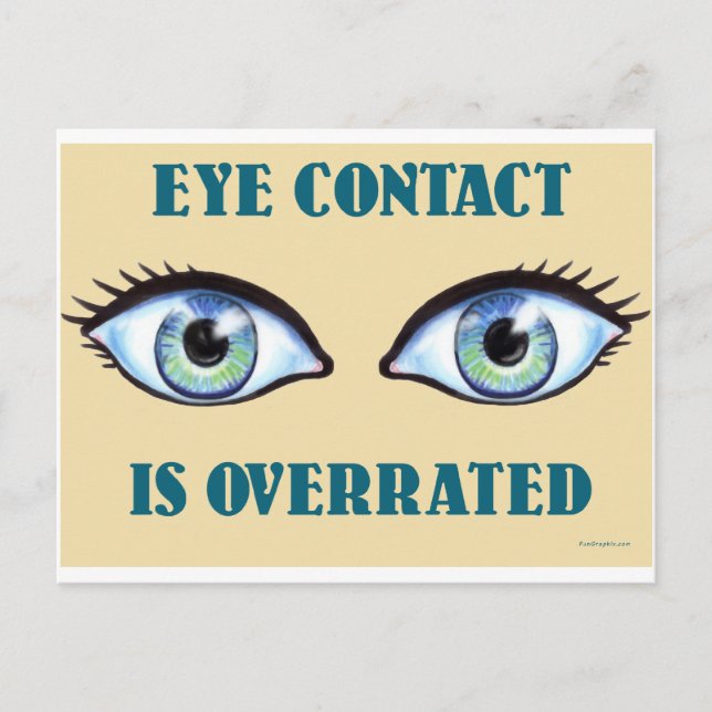Carte Postale Le Contact Oeil Est Surévalué (Devant)