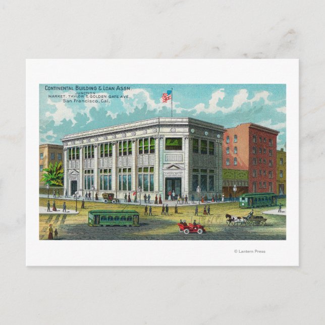Carte Postale Le Continental Bldg et le Prêt Assn. (Devant)
