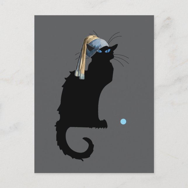 Carte Postale Le Conversation Noir et Blue Pearl, (Devant)
