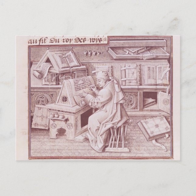 Carte Postale Le copiste Jean Mielot (Devant)