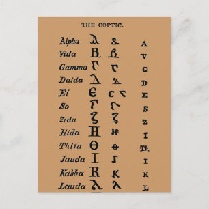 Carte Postale Le copte