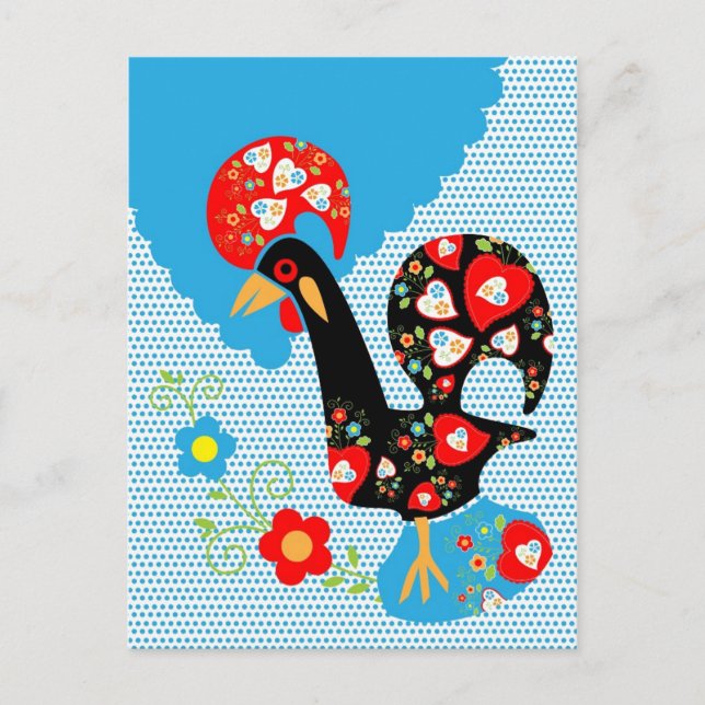 Carte Postale Le coq portugais de Barcelos (Devant)