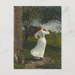 Carte Postale Le Cor d'appel du dîner par Winslow Homer