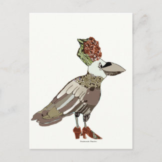 Carte Postale Le Corbeau fantaisiste est tout habillé par Shosha