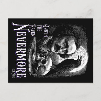 Carte Postale Le Corbeau Jamais Plus d'Edgar Allan Poe