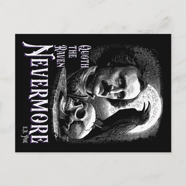 Carte Postale Le Corbeau Jamais Plus d'Edgar Allan Poe (Devant)