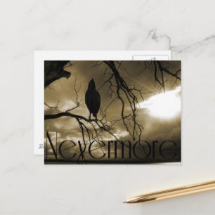 Carte Postale Le Corbeau - Jamais Plus Rayons de Soleil & Arbre