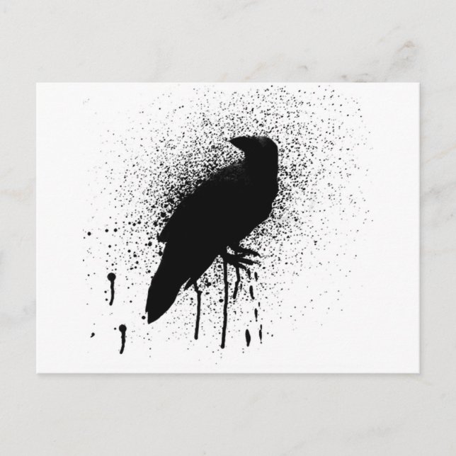 Carte Postale Le corbeau noir (Devant)