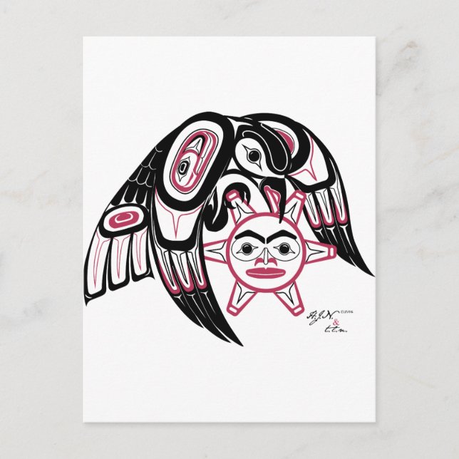 Carte Postale Le corbeau vole le soleil (Devant)