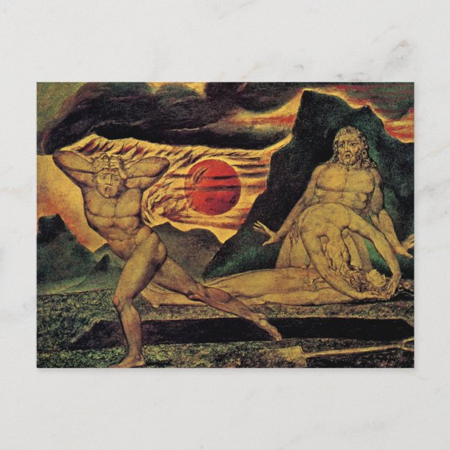 Carte Postale Le Corps d'Abel retrouvé par Adam et Eve (Devant)