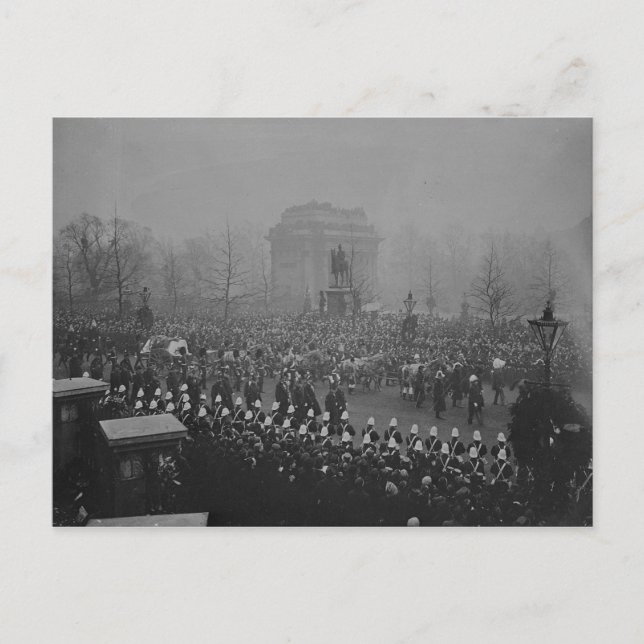 Carte Postale Le cortège funèbre de la reine Victoria (Devant)