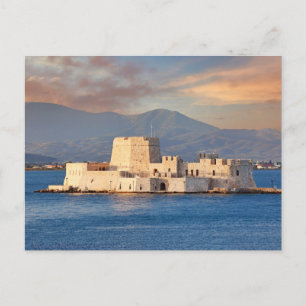 Carte Postale Le coucher de soleil au château de Bourtzi de Nafp