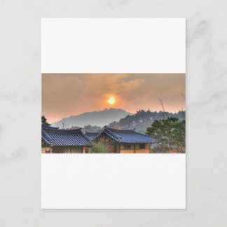 Carte Postale Le coucher de soleil en Asie