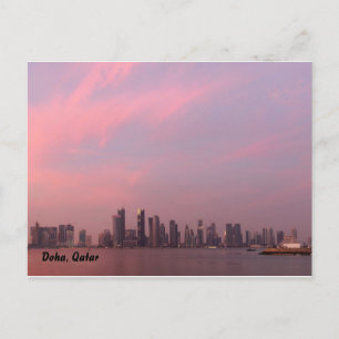 Carte Postale le coucher du soleil national a, Doha, Qatar