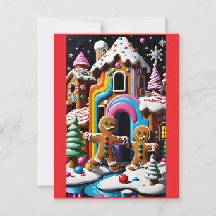 Carte Postale Le couple biscuit de Noël