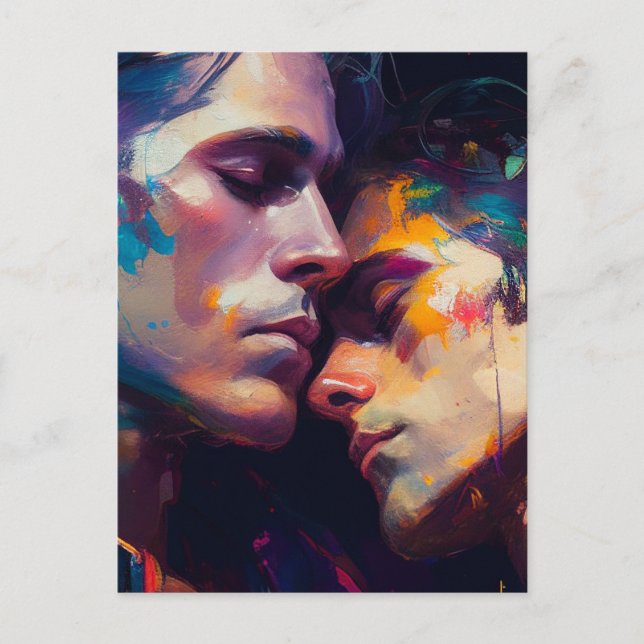 Carte Postale Le couple gay (Devant)