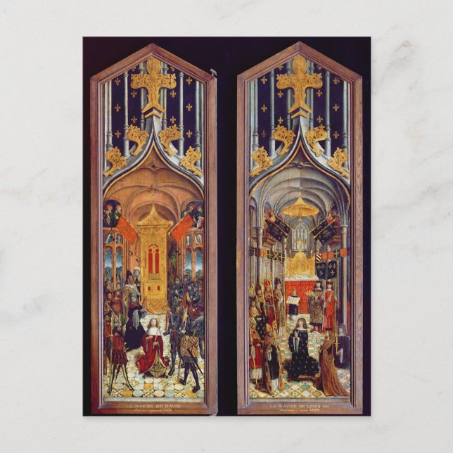 Carte Postale Le couronnement de David et Louis XII 1501 (Devant)