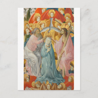 Carte Postale Le couronnement de la Vierge avec la Trinité, huil