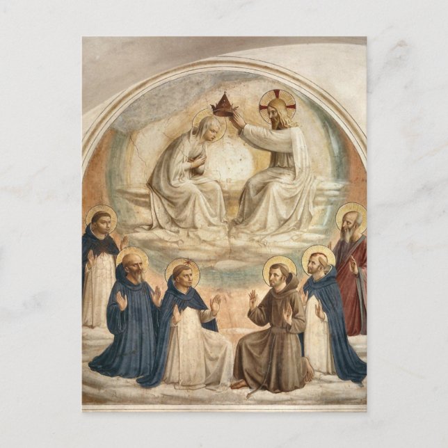 Carte Postale Le couronnement de la Vierge par Fra Angelico (Devant)