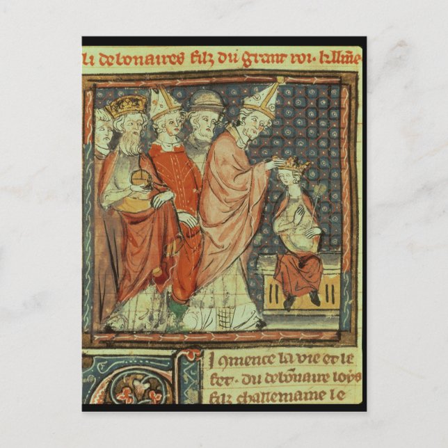 Carte Postale Le couronnement de Louis Ier le Pieux (Devant)