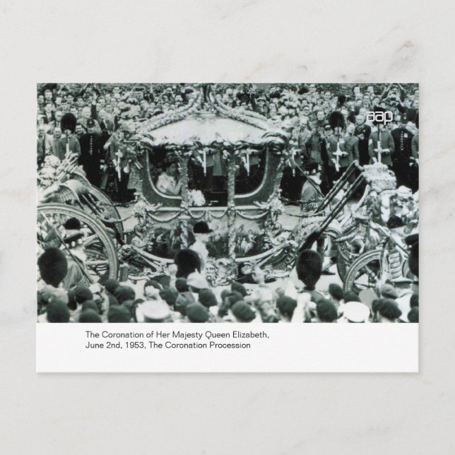 Carte Postale Le couronnement de S.M. la reine Elizabeth (Devant)
