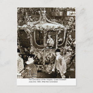 Carte Postale Le couronnement de S.M. Reine Elizabeth