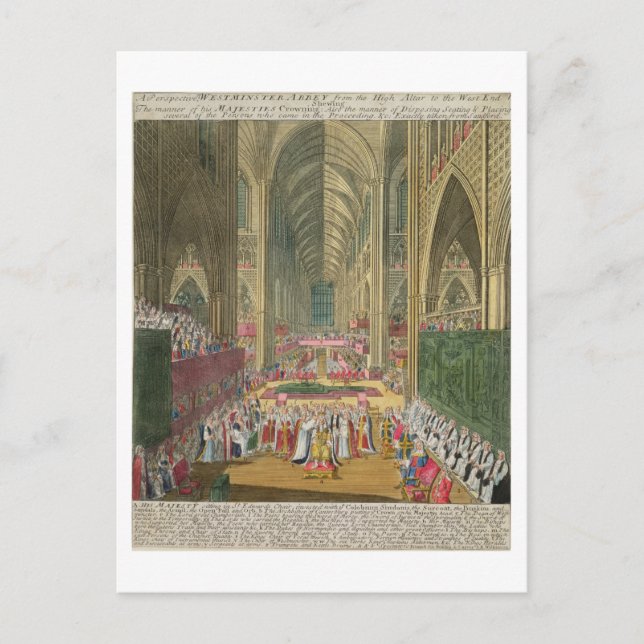 Carte Postale Le couronnement du roi Jacques II (1633-1701) d'un (Devant)