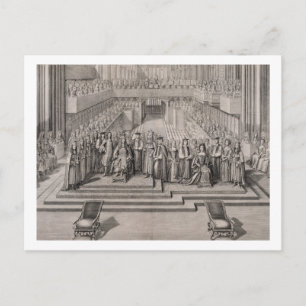 Carte Postale Le couronnement du roi Jacques II (1633-1701) et s