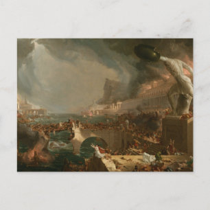 Carte Postale Le cours de l'Empire - Destruction par Thomas Cole