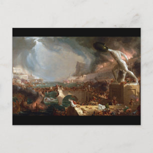 Carte Postale Le cours de l'Empire : Destruction par Thomas Cole