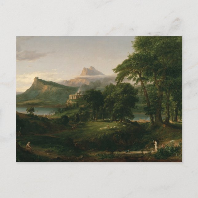Carte Postale Le cours de l'Empire : L'Arcadien par Thomas Cole  (Devant)