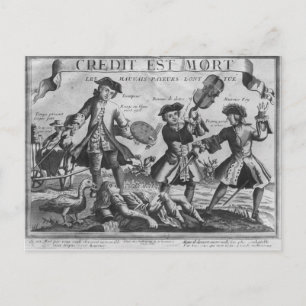 Carte Postale Le crédit est mort, les mauvais débiteurs l'ont tu