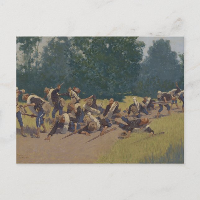 Carte Postale Le cri d'éclat à San Juan Hill (Devant)