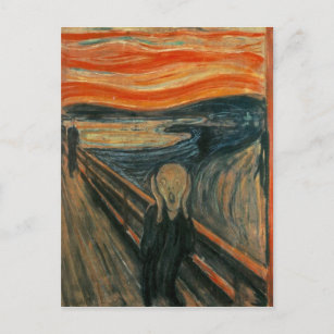 Carte Postale Le Cri - Edvard Munch. Peinture d'oeuvres d'art.