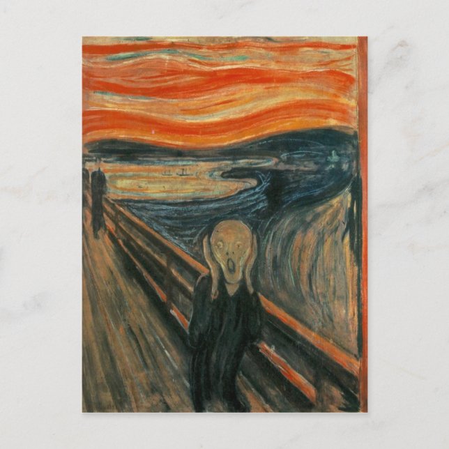 Carte Postale Le Cri - Edvard Munch. Peinture d'oeuvres d'art. (Devant)