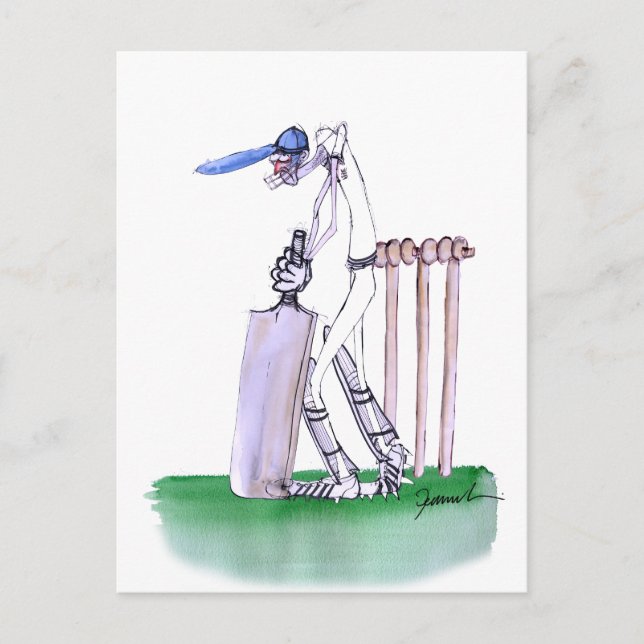 Carte Postale Le cricket BATSMAN, tony fernandes (Devant)