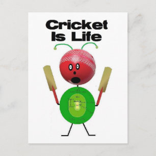 Carte Postale Le cricket est la vie