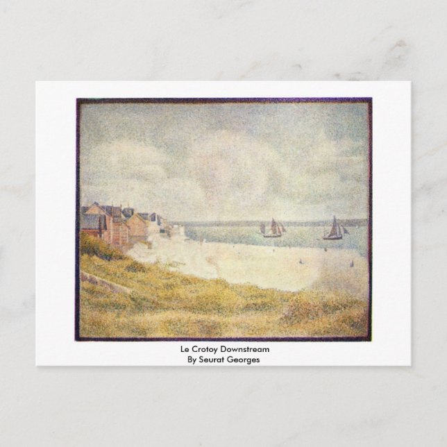 Carte Postale Le Crotoy En Aval Par Seurat Georges (Devant)