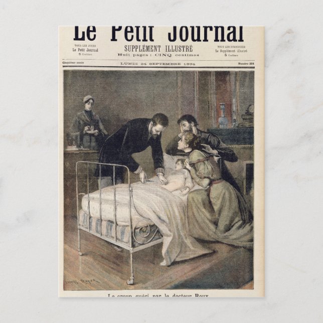 Carte Postale Le croupe soigné par le docteur Roux (Devant)