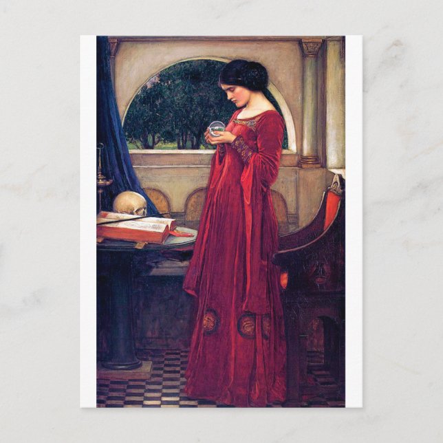 Carte Postale Le Crystal Ball, John William Waterhouse (Devant)